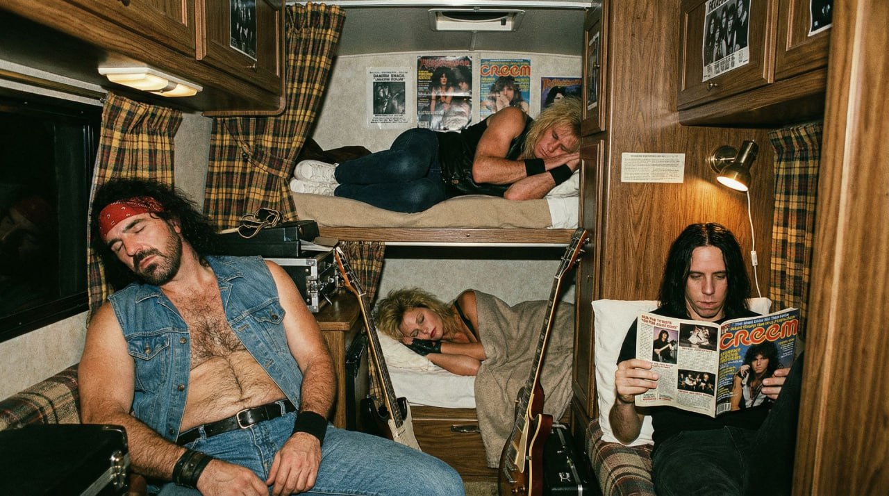 Tour bus sleeping